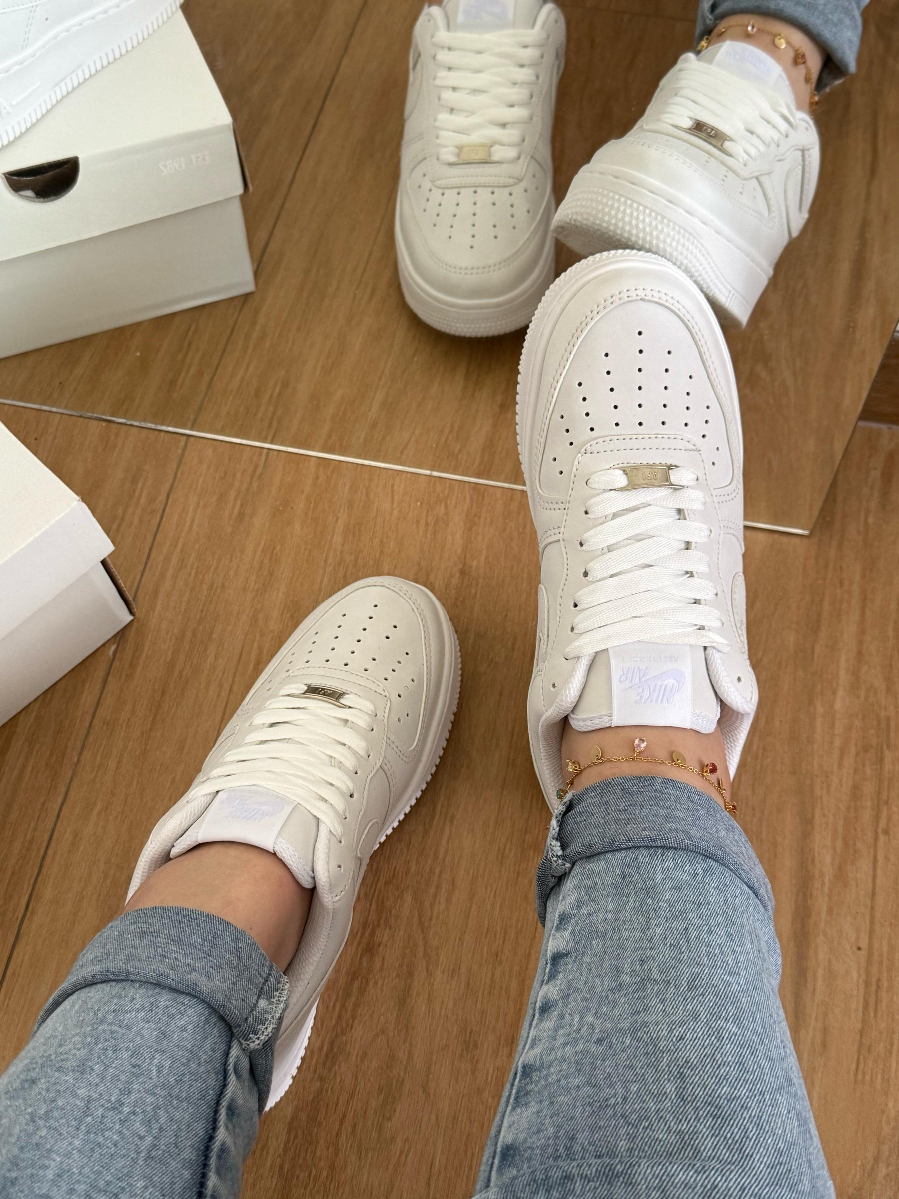 Tênis Unissex Air force 1 Branco Premium