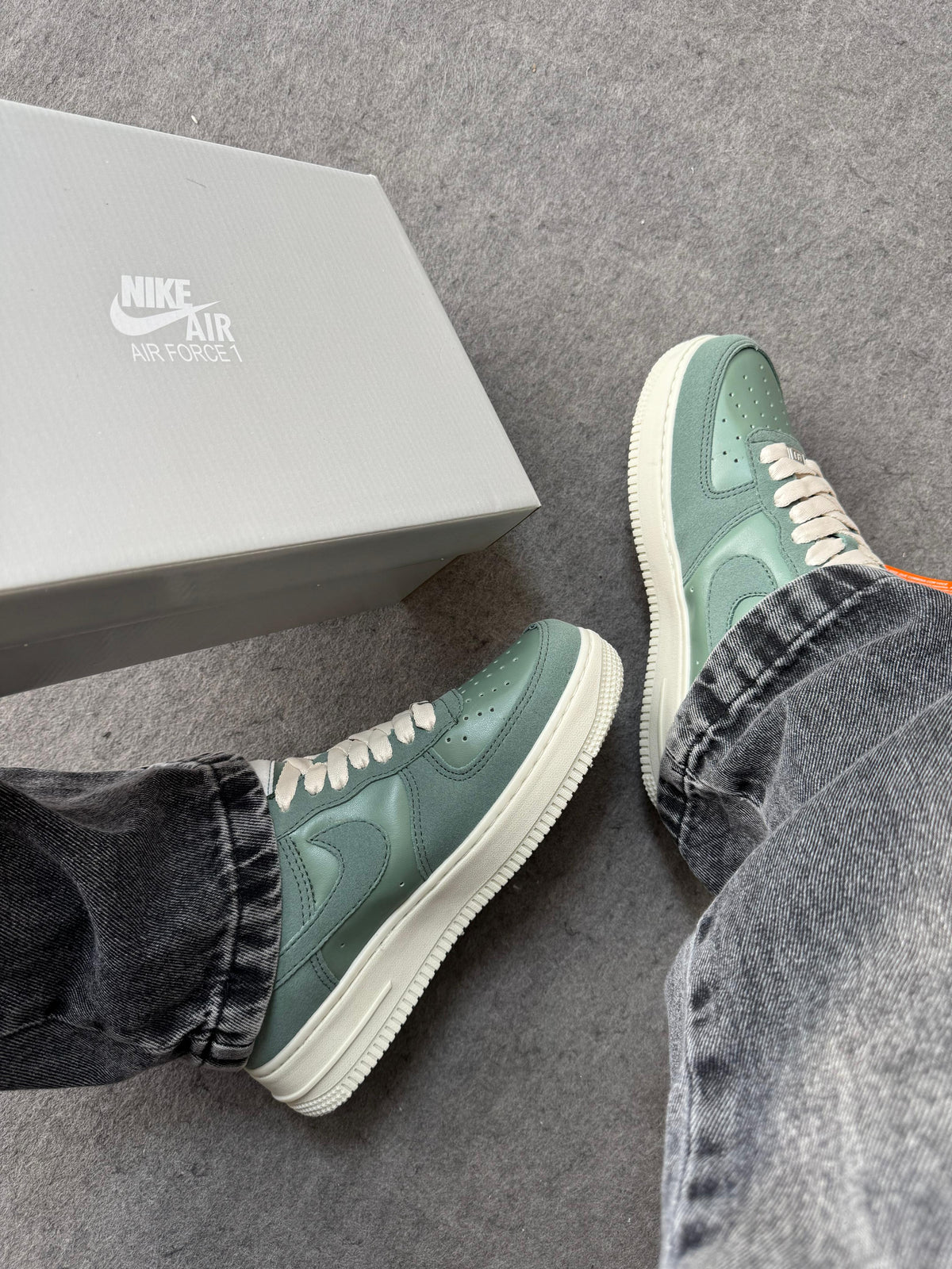 Tênis Masculino Nike Air force 1 Camurça Verde Oliva Premium