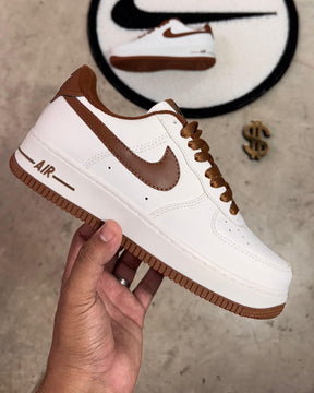 Tênis Unissex Nike Air force 1 Branco Caramelo Premium