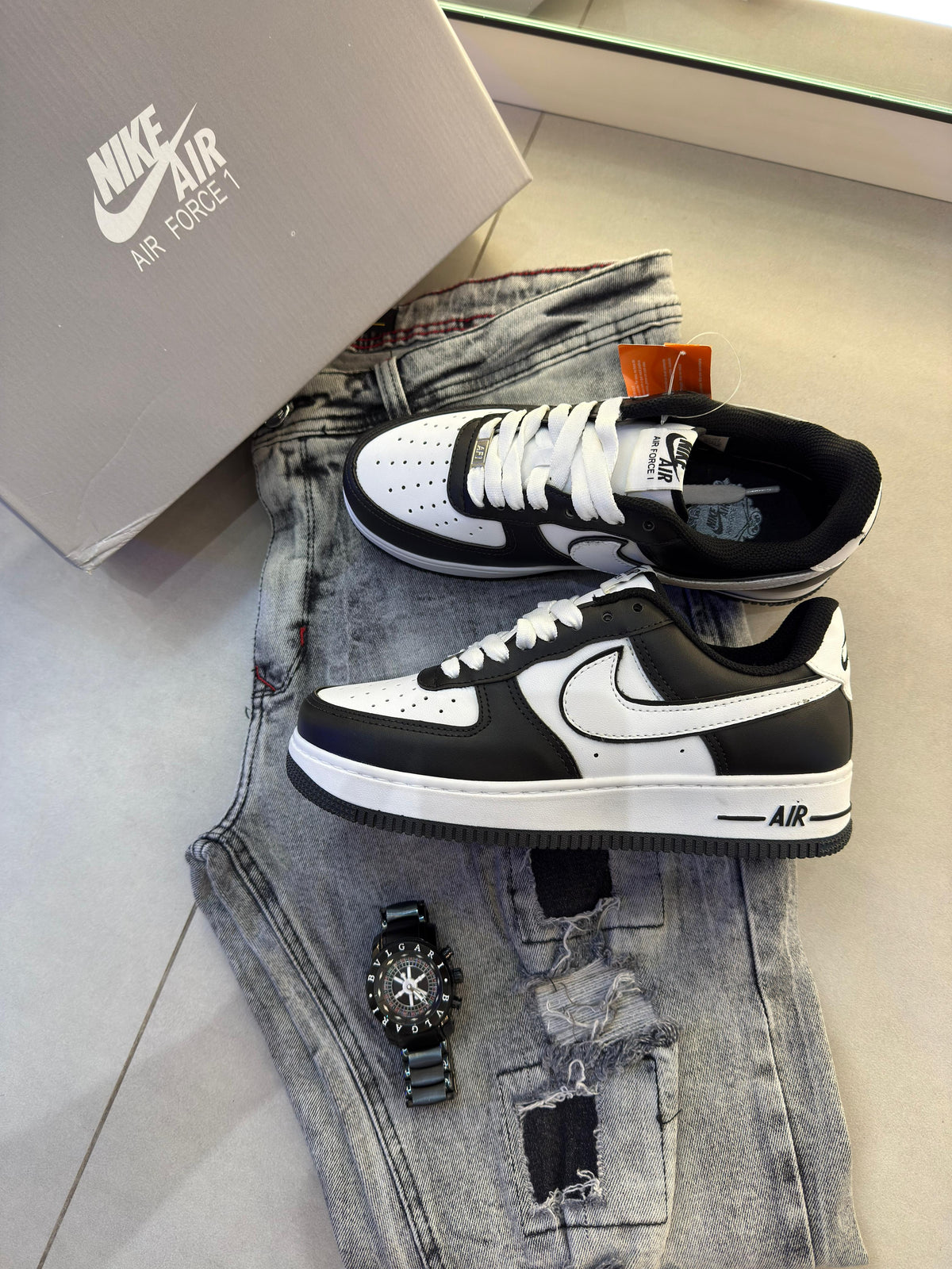 Tênis Masculino Nike Air Force 1 Panda Premium
